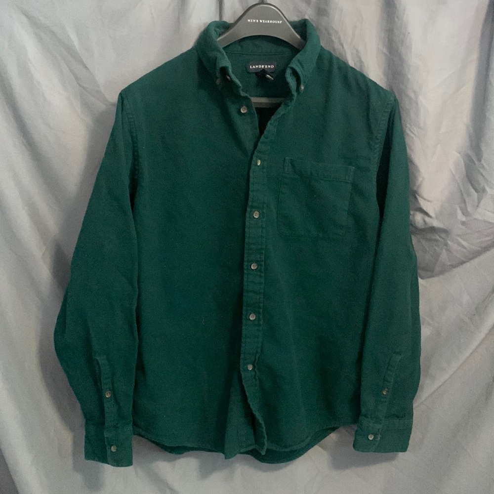 Land’s End Men’s Traditional Fit Flagship Flannel Shirt, Size Medium 15-15.5